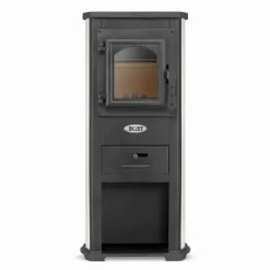 Stilfuld 8,5 KW alt-i-én brændeovn - Effektiv opvarmning til op til 85 m²