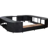 Stilfuld omkrans til spabad - Polyrattan | Størrelse: 268x268x55 cm | Farve: Sort