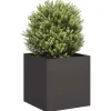 Stilfuld plantekasse i koldvalset stål - Højbed | Farve: Sort | Størrelse: 40x40x40 cm