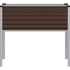 Stilfuld plantekasse i stål til haven | Størrelse: 100x45x90 cm | Farve: Brun
