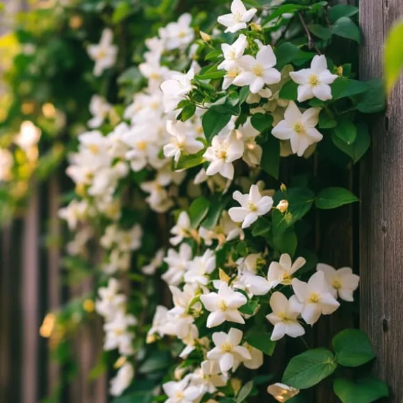 Stjernejasmin - Sæt med 6 - Jasminum 'Officinale' - Højde 25-40cm - ⌀9cm