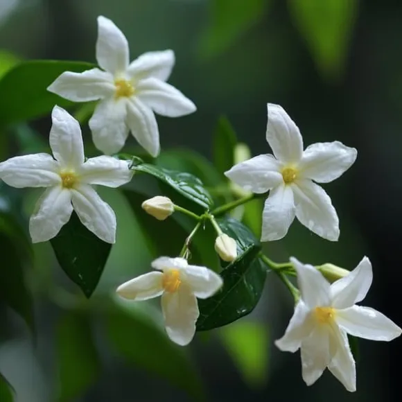 Stjernejasmin - Sæt med 6 - Jasminum 'Officinale' - Højde 25-40cm - ⌀9cm