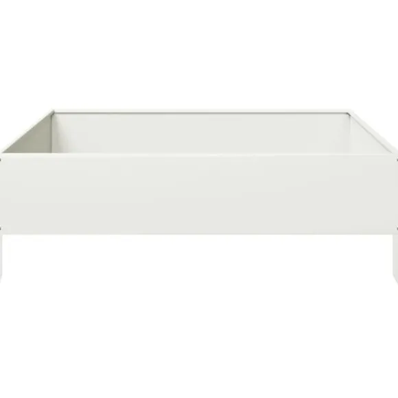 Stål højbed 100x100x33,5 cm - Robust og slidstærk | Farve: Hvid