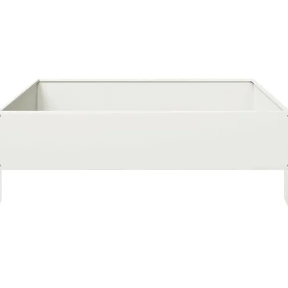 Stål højbed 100x100x33,5 cm - Robust og slidstærk | Farve: Hvid