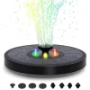 Stort solcelledrevet springvand | Batteri og RGB belysning | 16 cm