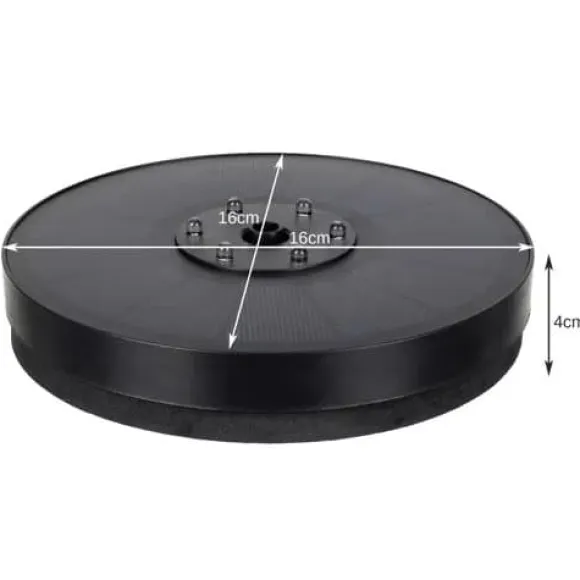 Stort solcelledrevet springvand | Batteri og RGB belysning | 16 cm