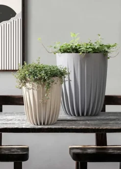 Strippet ECO Recycling Urtepotte Hvid
