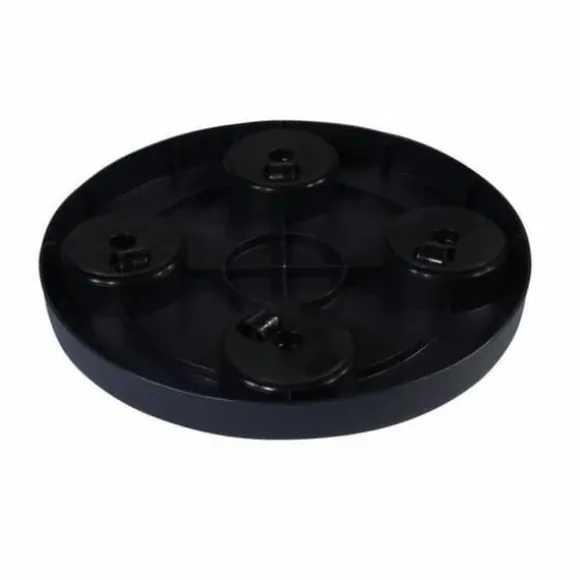 Støtte med hjul til potter Nature Sort polypropylen (Ø 29,2 x 4 cm)