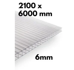 Stykke drivhus flervægsplade / klar polycarbonat 700x1500mm - 4mm, 3stk.