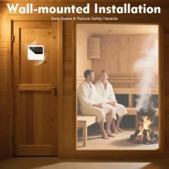 Styring til saunaovn - Temperaturcontroller - Tørsauna - 3–9 kW - 220–240 V - Lysstyring maks. 60 W - Drejeknap - Plast
