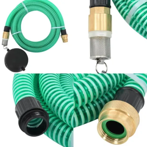 Sugeslange med messingkoblinger 1,1" 3 m PVC grøn - Sugeslange - Sugeslanger - Home & Living