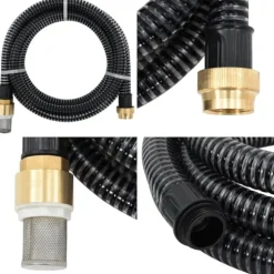 Sugeslange med messingkoblinger 1,1" 3 m PVC sort - Sugeslange - Sugeslanger - Home & Living