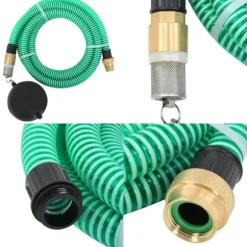 Sugeslange med messingkoblinger 1,1" 25 m PVC grøn - Sugeslange - Sugeslanger - Home & Living