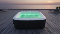 SUNSPA Square Uppblåsbart Spa 6 platser med LED-remsa