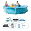 Super Pool Sæt - Intex Metalramme Rund Strand 305x76 cm