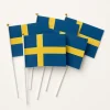 Sverige flag håndflag – 5-pak