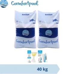 Svømmebassin salt Comfortpool - 40 kg (2 x 20) & WAYS Reparationssæt og teststrimler