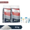 Swimming Pool Salt Polish - Velegnet til saltvandssystem - 30 kg & WAYS skrubbebørste