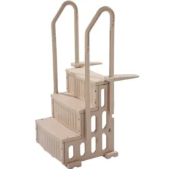Swimmingpoolstige, 150x82x67 cm, taupe, PE