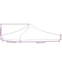 Tag til festtelt 3x3 m - UV- og vejrbestandig telttop | Farve: Blå