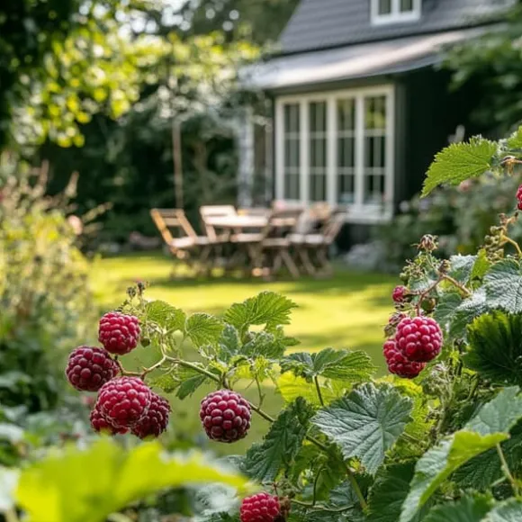 Taybær - Sæt med 3 - Rubus 'Tayberry' - Højde 25-40cm - ⌀9cm