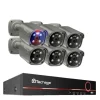 Techage Sikkerhedskamera System, 8 Kanal NVR, AI Menneske Detektion,8CH 6 stk 8MP kamera, 1T