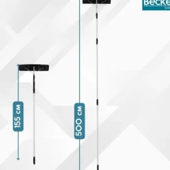 Teleskopisk sneskraber, tagsneskovl, aluminium, foldbar