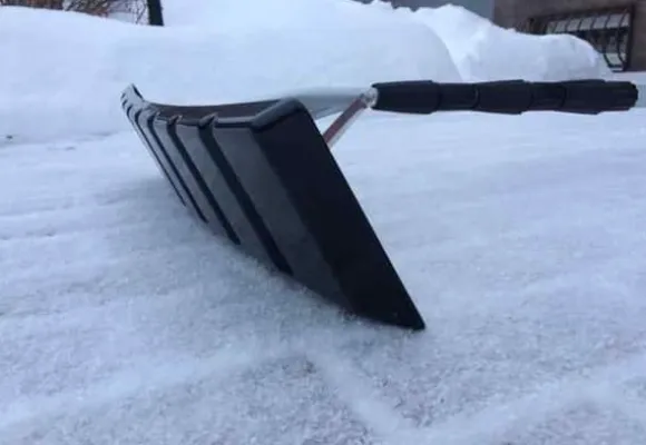 Teleskopisk sneskraber, tagsneskovl, aluminium, foldbar