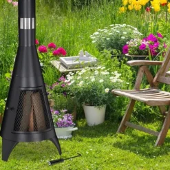 Terrassebålsted, 120x45 cm, Sort