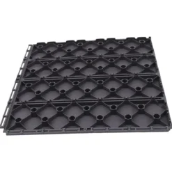 Terrassefliser - Klikfliser 30 x 30 cm - 22 Stk - Polypropylen - Sammenlåsende - Inde & Ude - Mørkegrå
