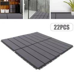 Terrassefliser - Klik-/Interlocking gulvfliser - PP-plast - 22-pak - Udendørs - DIY montering
