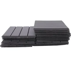 Terrassefliser - Klik-/Interlocking gulvfliser - PP-plast - 22-pak - Udendørs - DIY montering