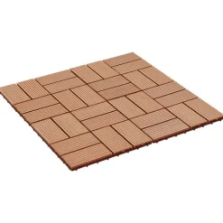 Terrassefliser 11 stk. WPC 30 x 30 cm 1 m2 teakfarvet - Terrasseflise - Terrassefliser - Home & Living