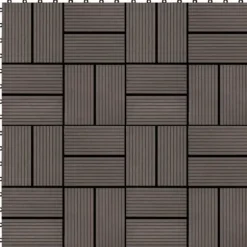 Terrassefliser 11 stk. WPC 30 x 30 cm 1 m2 mørkebrun - Terrasseflise - Terrassefliser - Home & Living