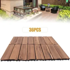 Terrassefliser, Sammenføjelig Design, Holdbart Materiale,Brun