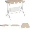 The Living Store baldakin til havegynge 188/168x145/110 cm beige - Festtelte & havepavilloner – tage