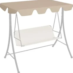 The Living Store baldakin til havegynge 188/168x145/110 cm beige - Festtelte & havepavilloner – tage