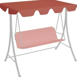 The Living Store baldakin til havegynge 188/168x145/110 cm terrakottafarvet - Festtelte & havepavilloner – tage