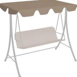 The Living Store baldakin til havegynge 188/168x145/110 cm gråbrun - Festtelte & havepavilloner – tage
