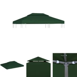 The Living Store baldakin til havepavillon 3x4 m 310 g/m² grøn - Festtelte & havepavilloner – tage