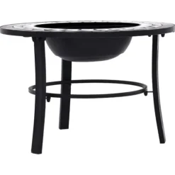 The Living Store bålfad mosaik 68 cm keramik sort og hvid - Ildsteder