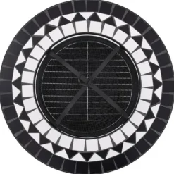 The Living Store bålfad mosaik 68 cm keramik sort og hvid - Ildsteder
