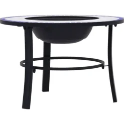 The Living Store bålfad mosaik 68 cm keramik blå og hvid - Ildsteder