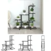 The Living Store blomsterstativ med hjul 94,5x25x92,5 cm metal sort - Planteborde