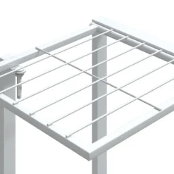 The Living Store blomsterstativ med hjul 94,5x24,5x91,5 cm jern hvid - Planteborde