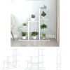 The Living Store blomsterstativ 94,5x25x88 cm metal hvid - Planteborde