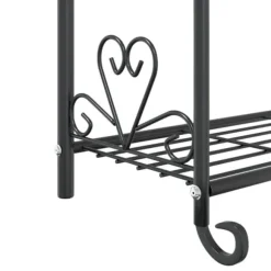 The Living Store blomsterstativ 56x30x96 cm stål sort - Planteborde