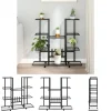 The Living Store blomsterstativ med hjul 94,5x24,5x91,5 cm jern sort - Planteborde