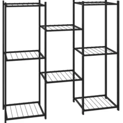 The Living Store blomsterstativ 83x25x80 cm jern sort - Planteborde