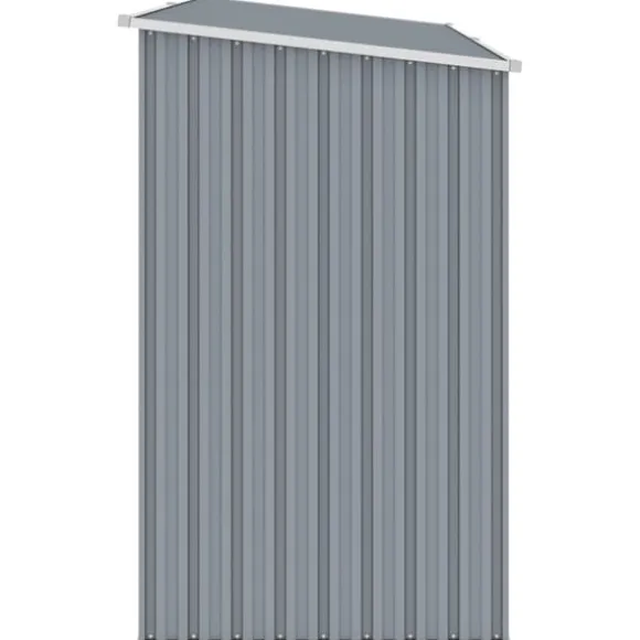 The Living Store brændeskur 245x98x159 cm galvaniseret stål grå - Skure & Redskabsskure